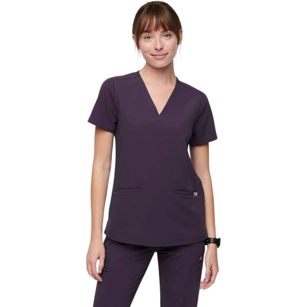 FIGS Casma Scrub Top Women's Large Purple Shadow PO 2197 Retired Rare
